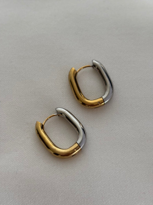 Helen Dual Tone Hoops