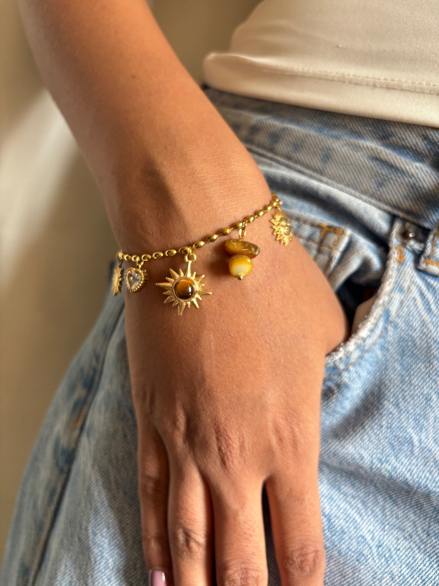 Hawk Eye Charm Bracelet