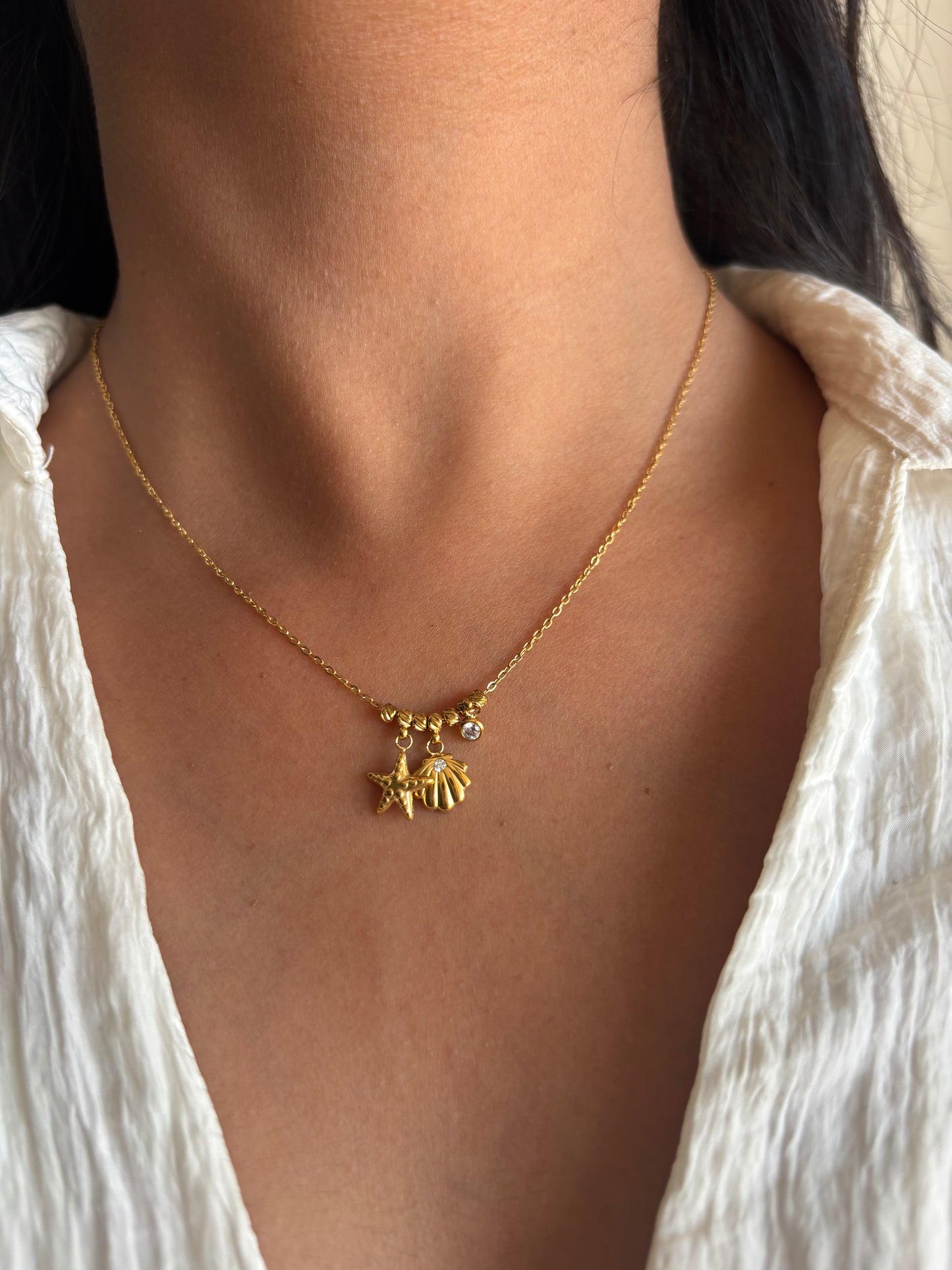 Dainty Starfish Charm Necklace