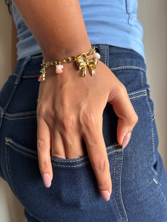 Cherry-Blossom Charm Bracelet