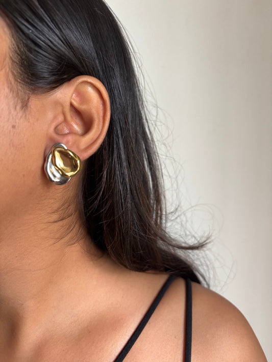 Hannah Dual Tone Earrings