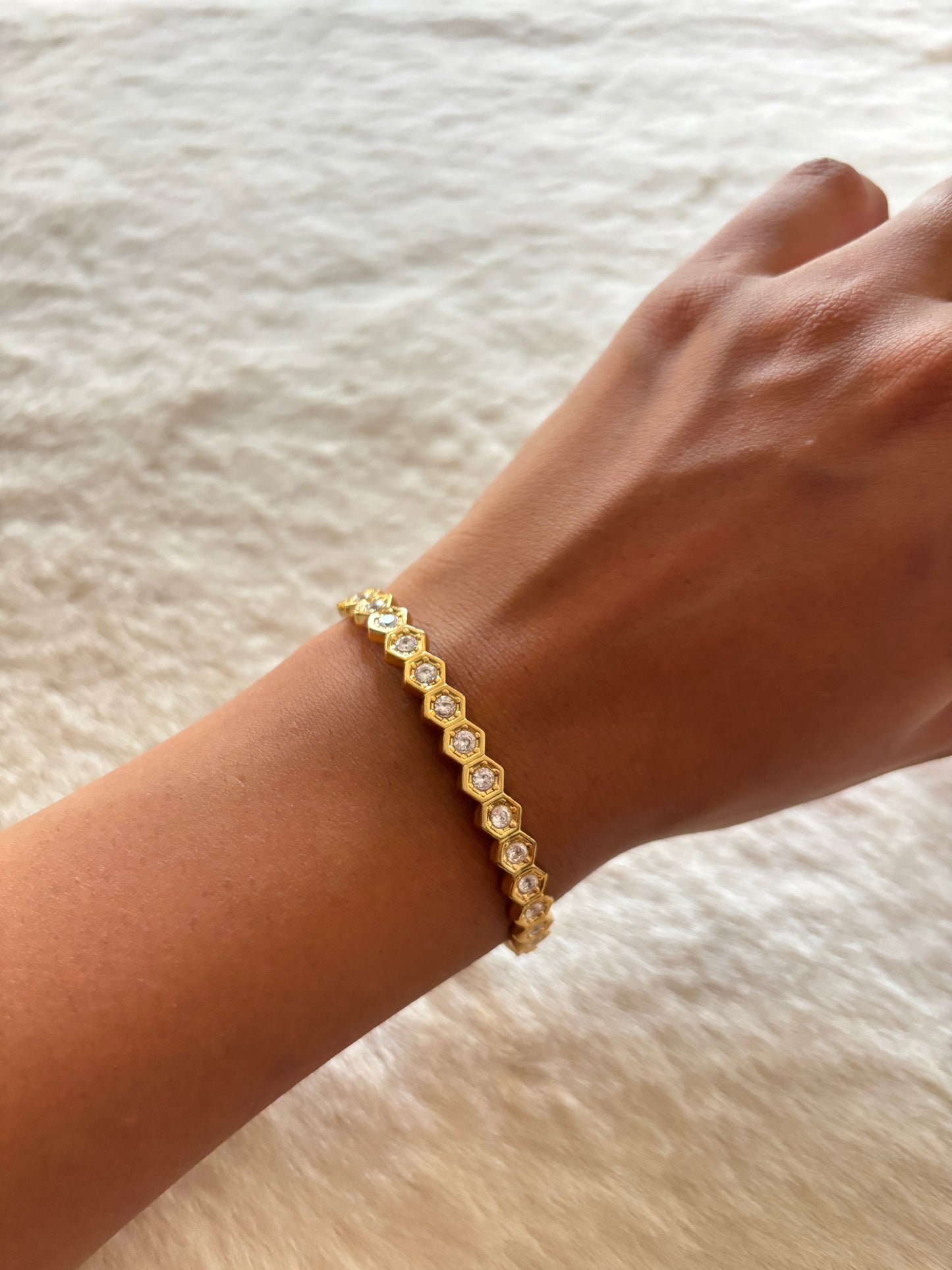 Hexa Studded Bracelet Small Size