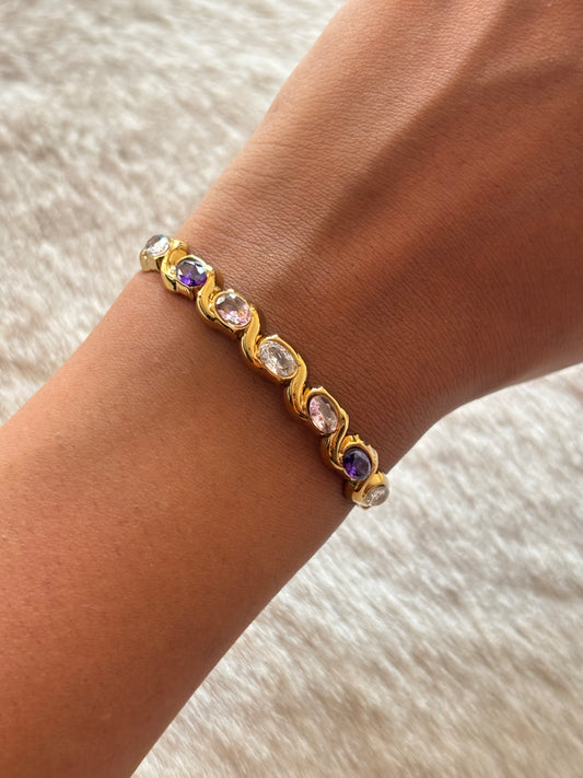 Iva Oval Studded Bracelet -Small size