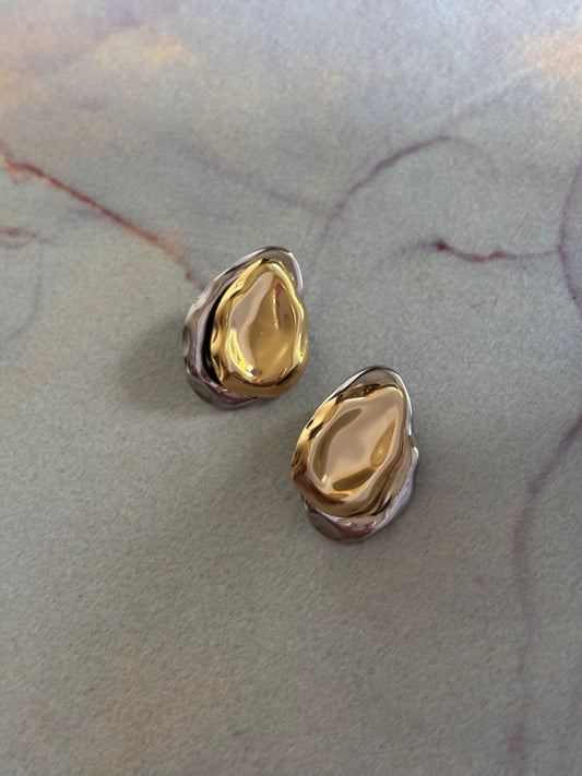 Hannah Dual Tone Earrings