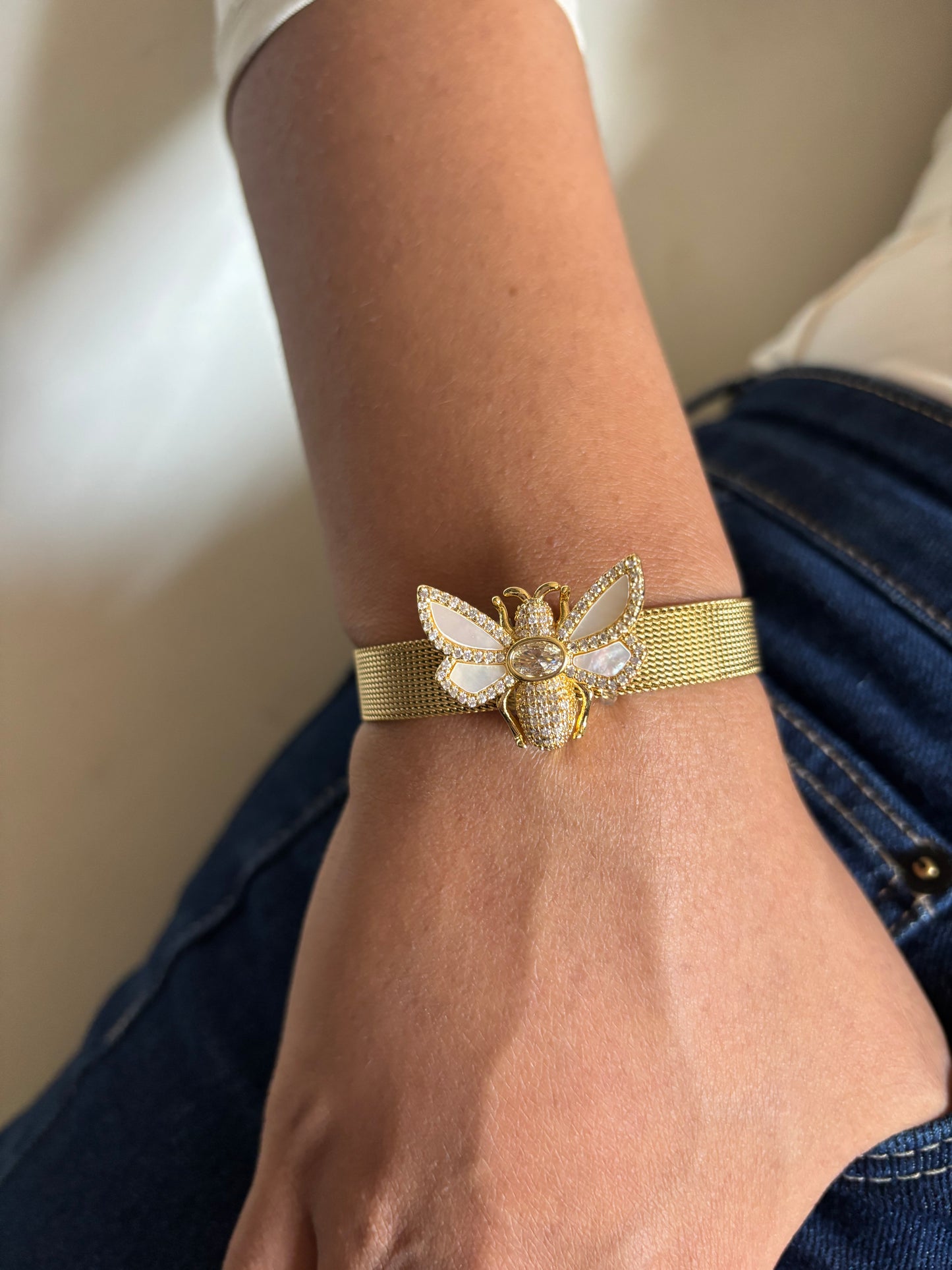 Bee Studded Watch Strap