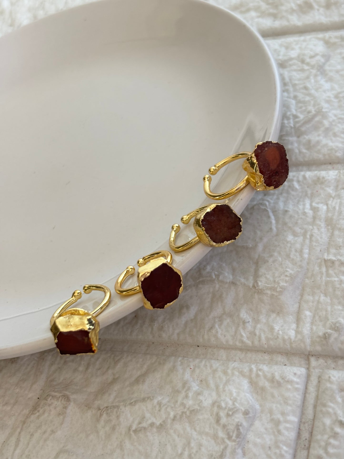 Electroplated Marron Ring-Brass