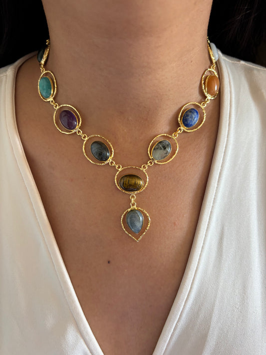 Grace Natural Stone Necklace Set