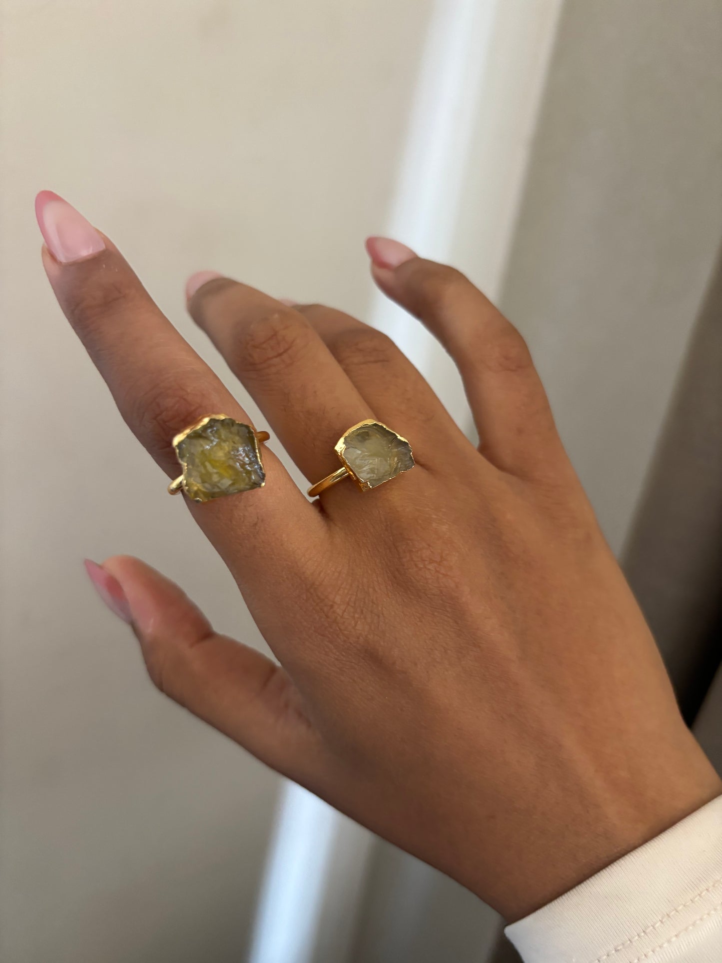 Electroplated Green Ring -Brass