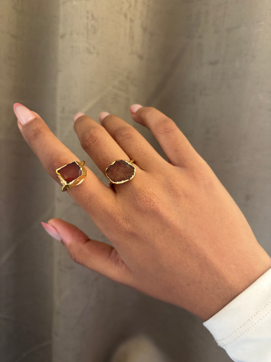 Electroplated Marron Ring-Brass