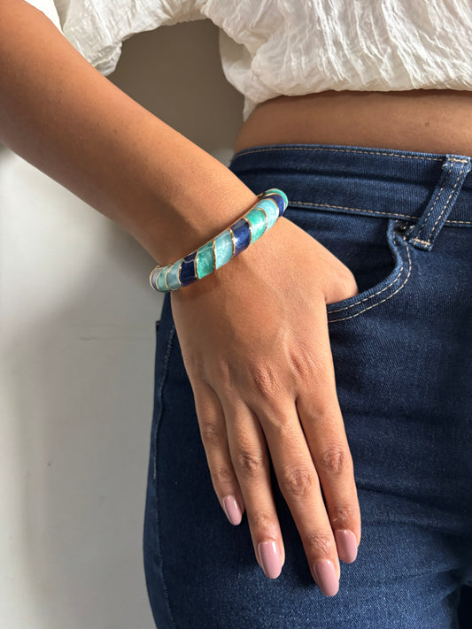 Celeste Chunky Bangle Brass