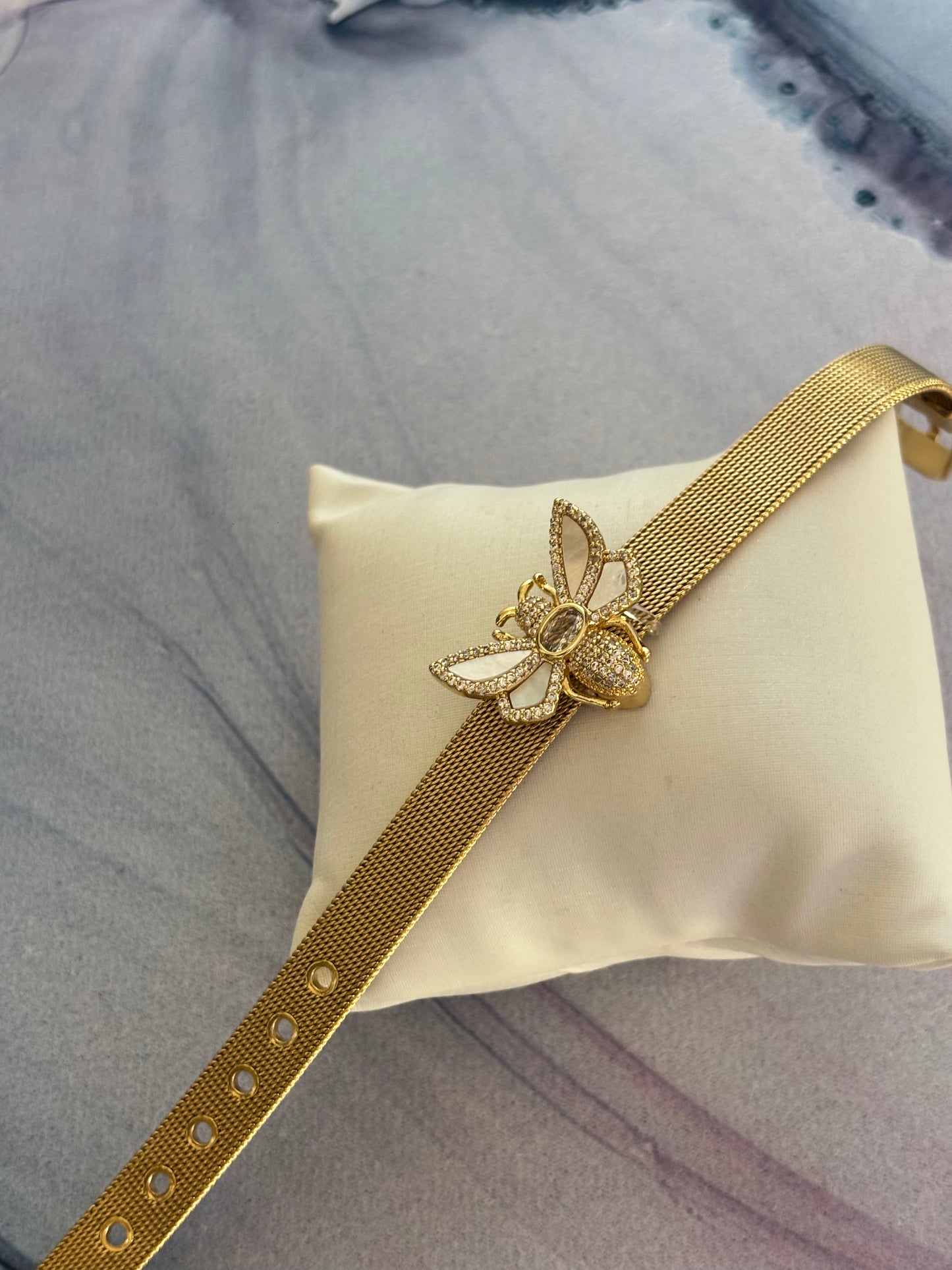 Bee Studded Watch Strap
