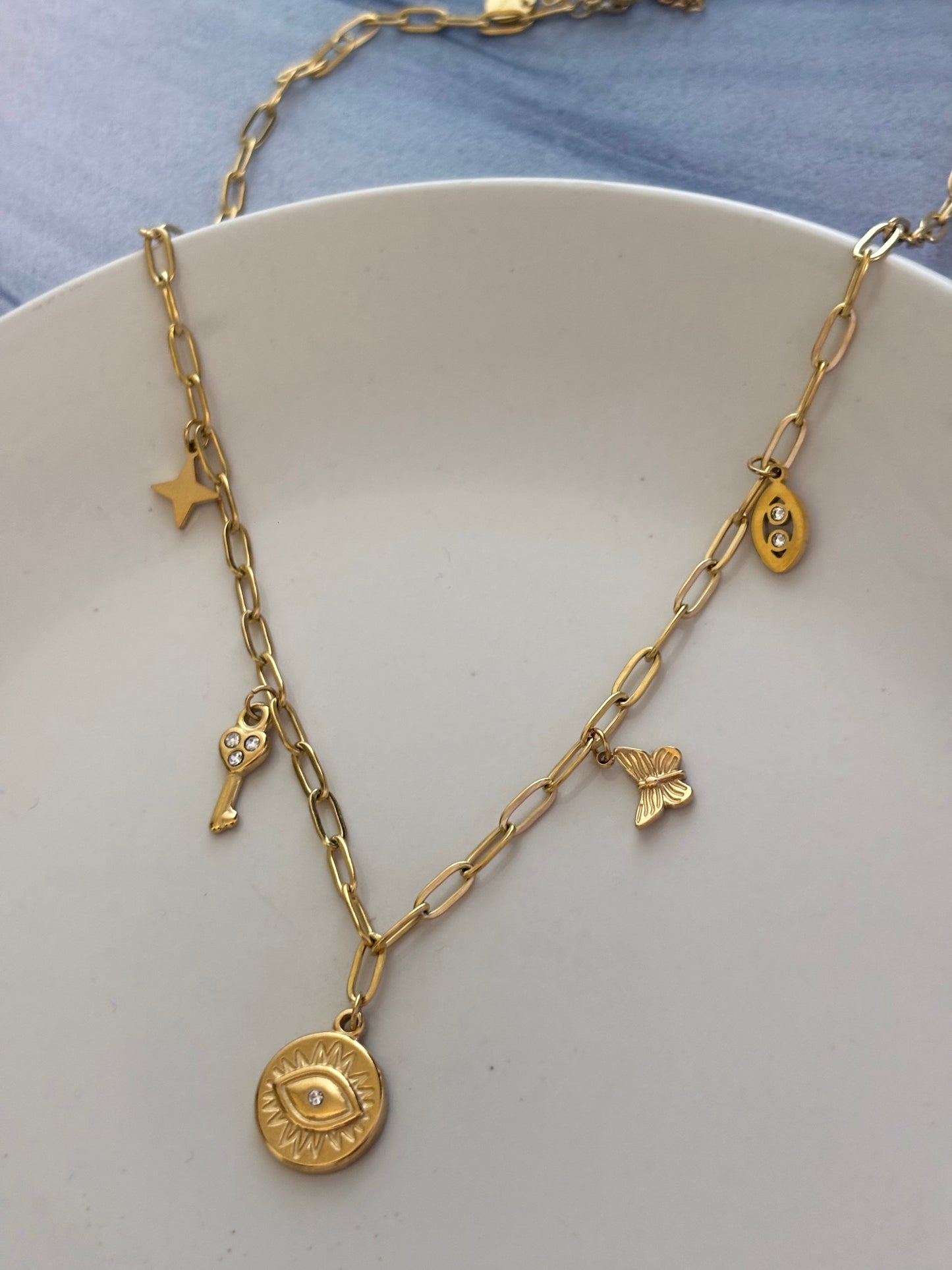 Angel Eye Charm Necklace