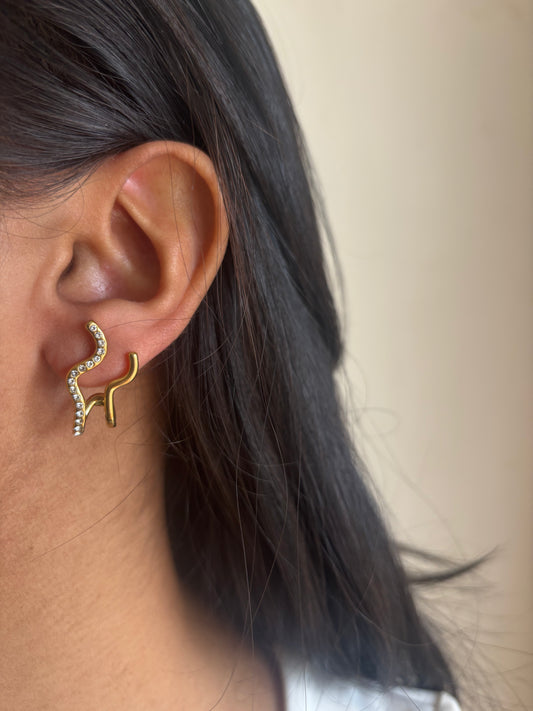 Abstract Studded Earrings