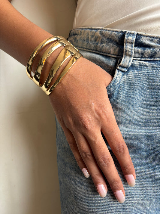 Line Tribe Brass Bracelet