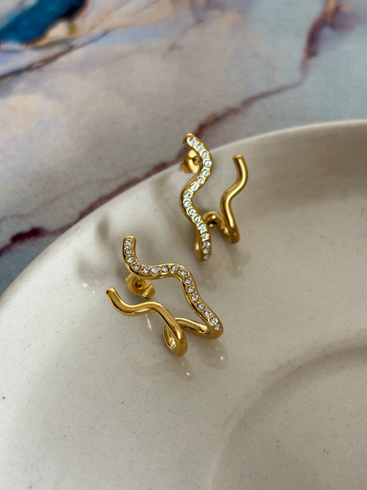 Abstract Studded Earrings