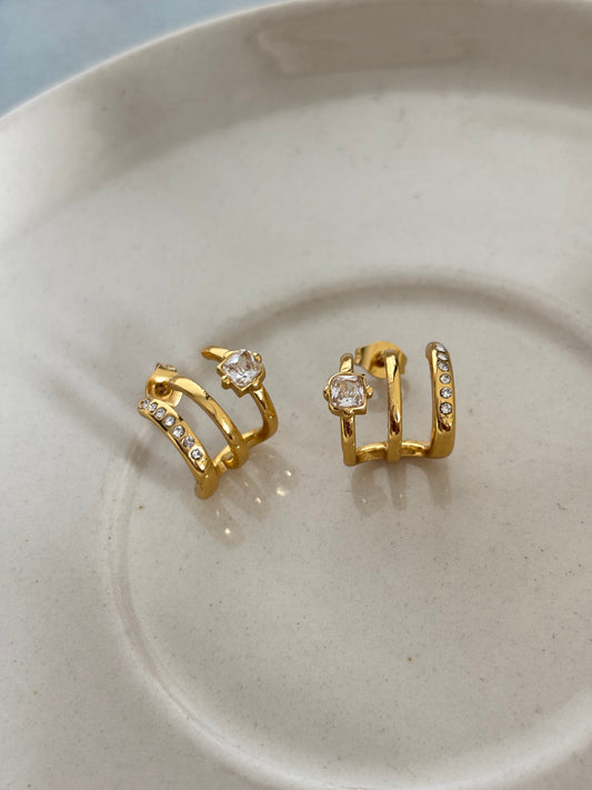 Mini Studded Earcuff - Earrings