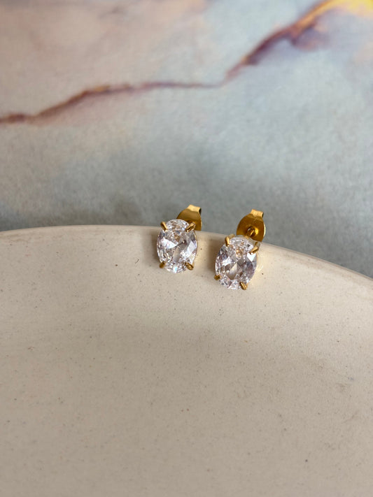 Oval Solitaire Studs