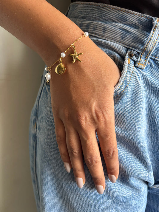 Pearl Star Shell Bracelet