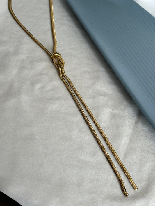 Twisted Knot Gold Snake Chain