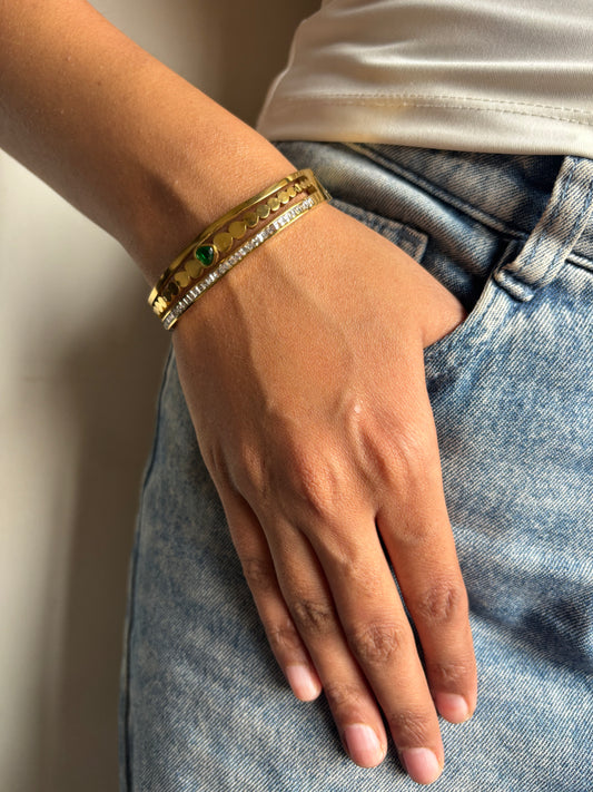 Martini Emerald Heart Bracelet
