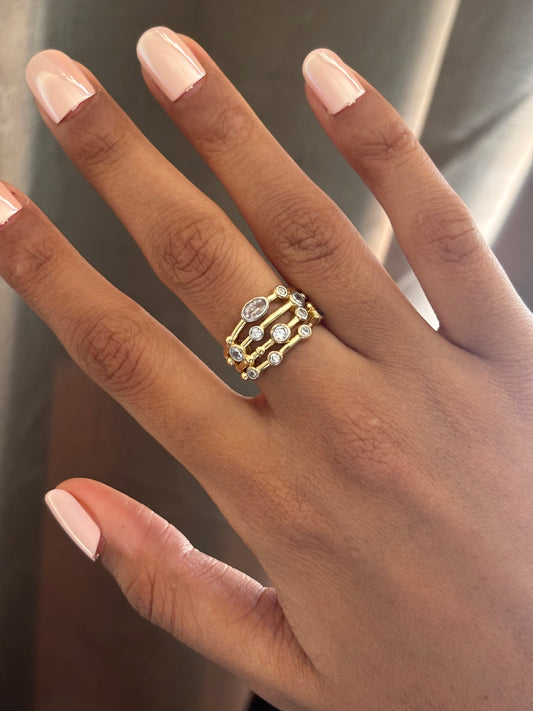 Glam Night Adjustable Ring