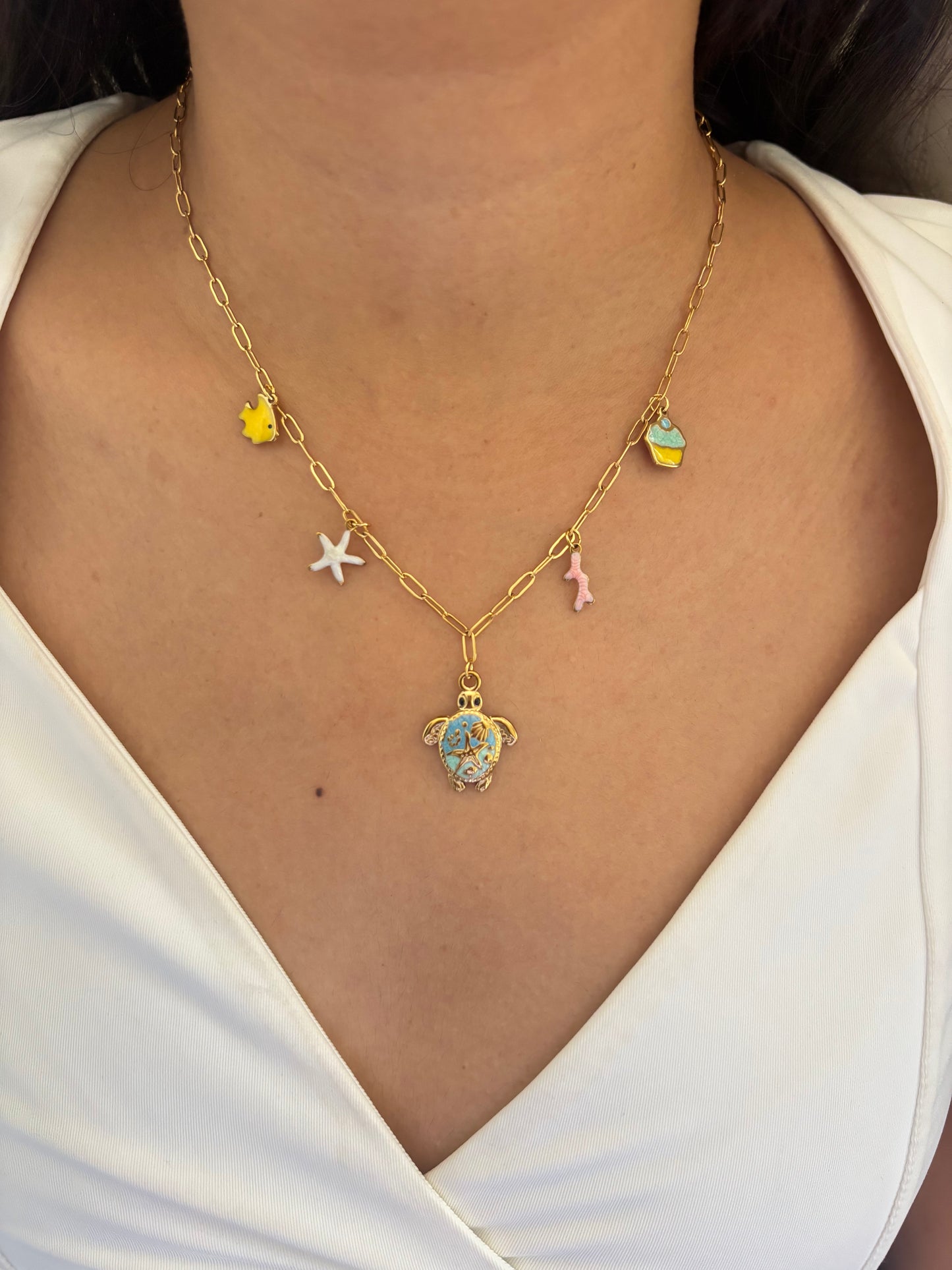 Coral Cove Charm Necklace