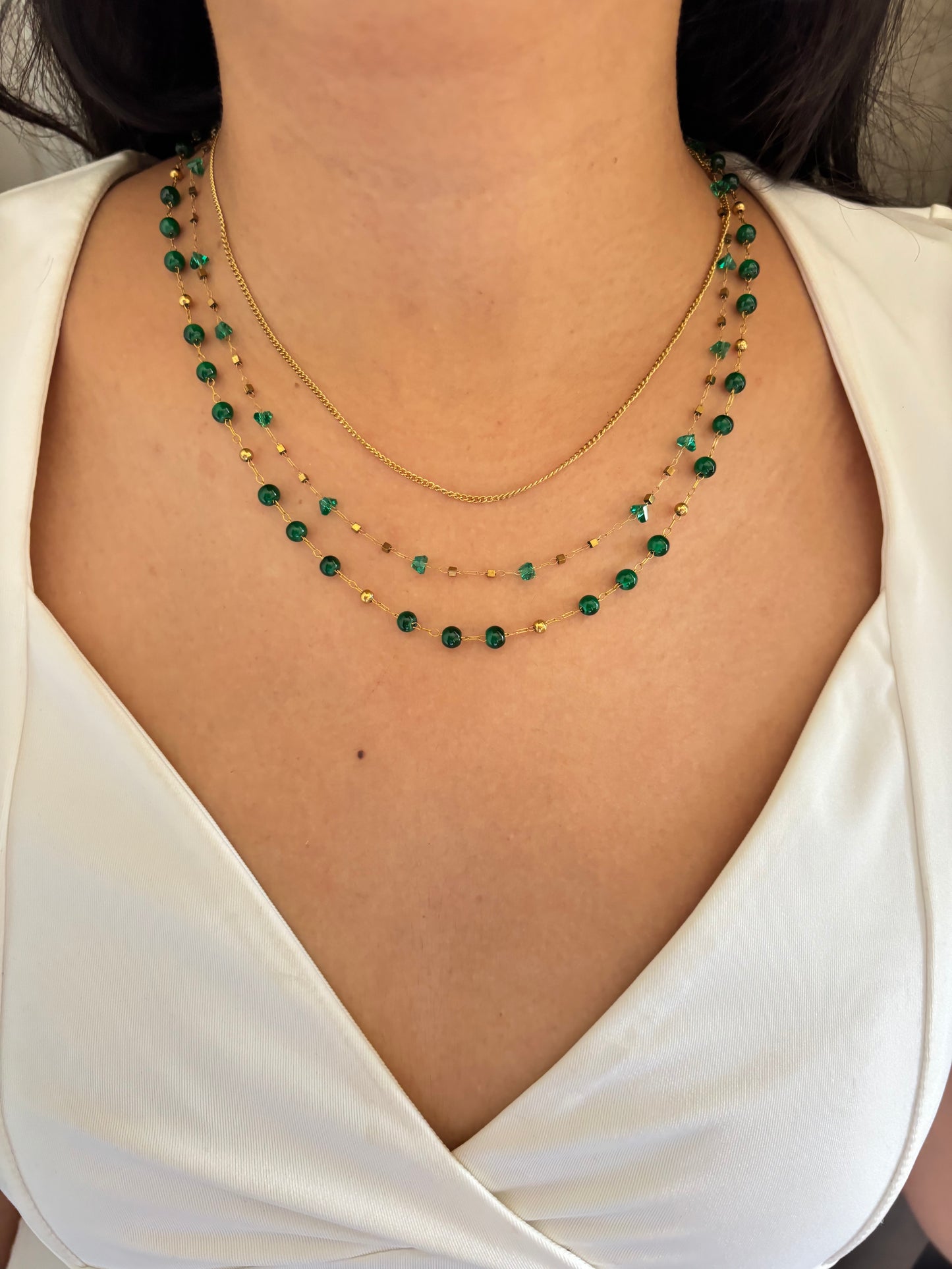 Emerald Layered Necklace
