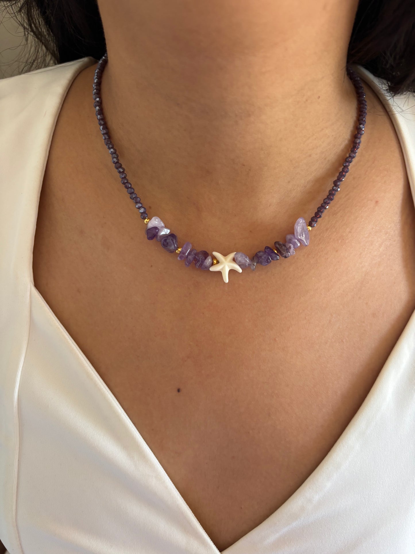 Purple martini Stack Necklace
