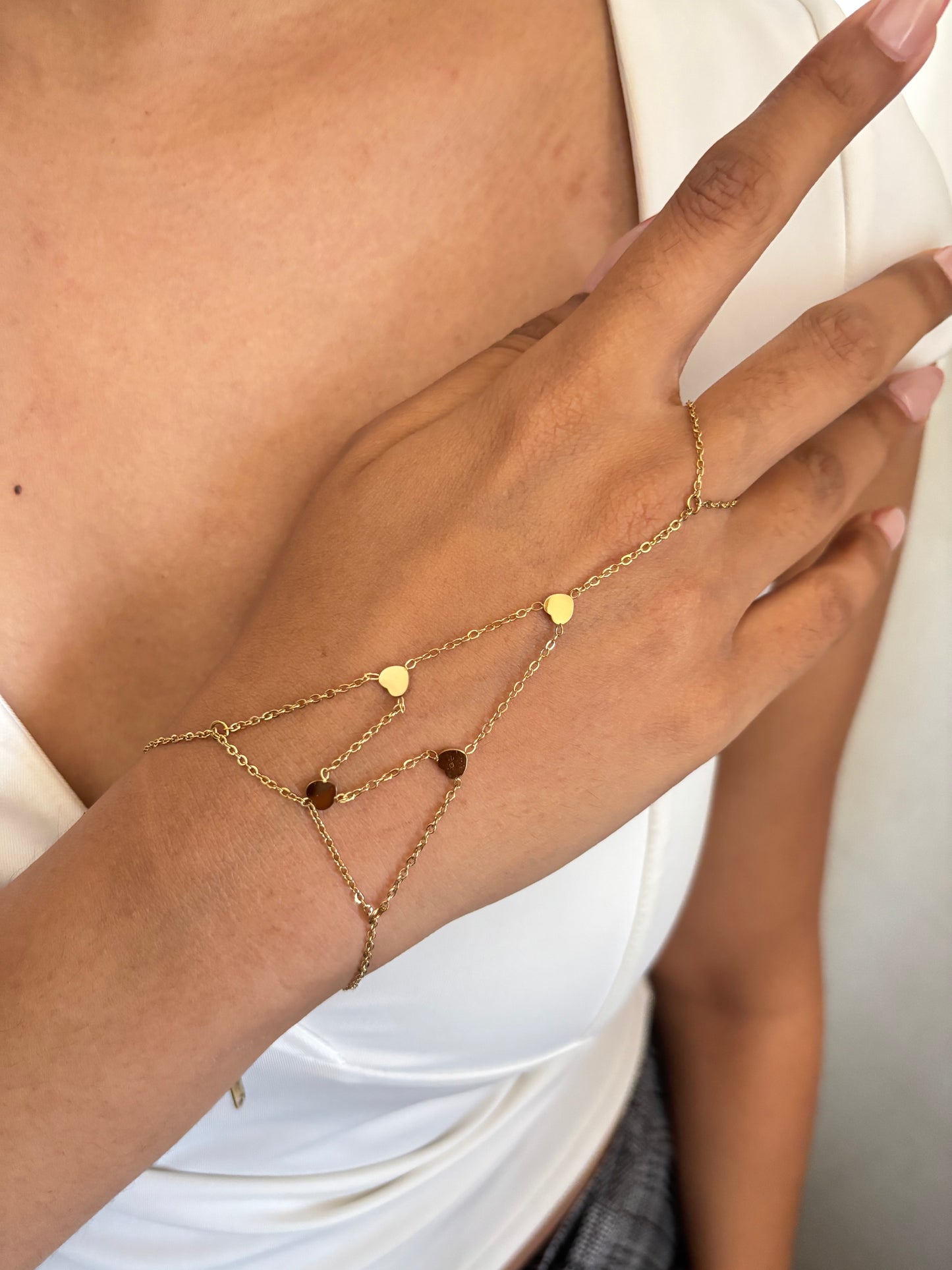 Heart Maze Hand Chain