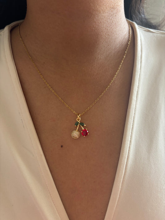 Cherry-Bling Necklace