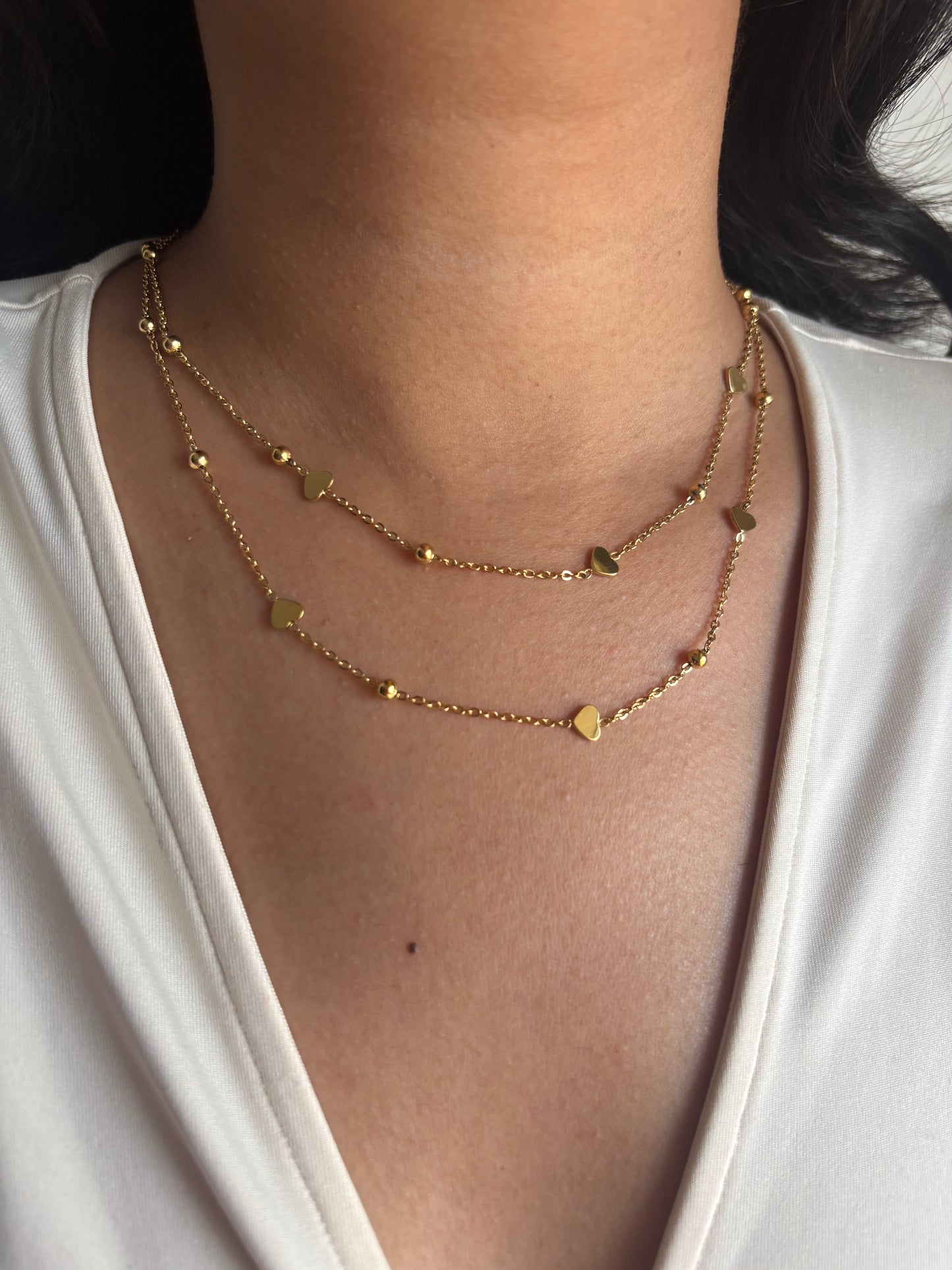 Double Layered Heart Chain