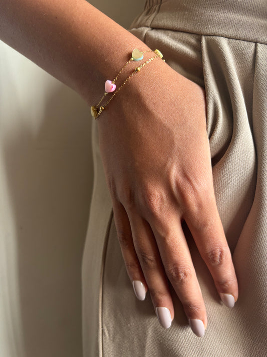 Pastel Hearts Bracelet