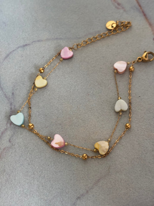 Pastel Hearts Bracelet