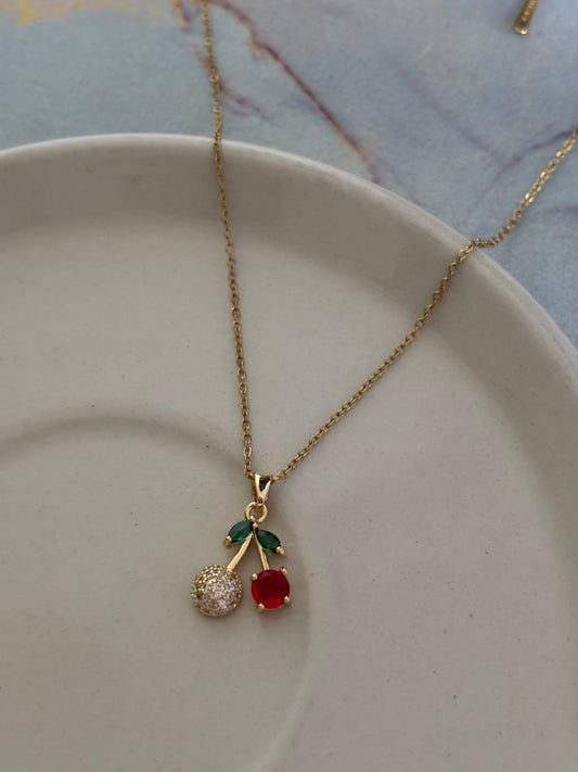 Cherry-Bling Necklace