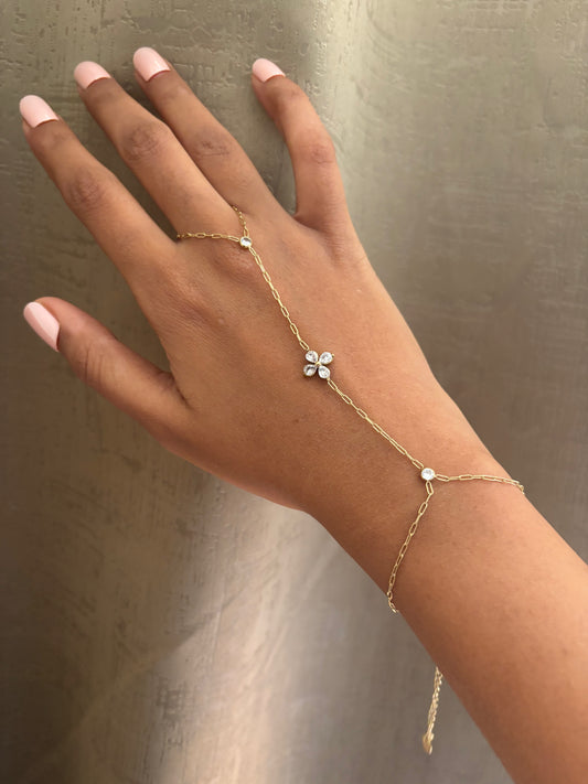 Bloom Studded Hand-Chain