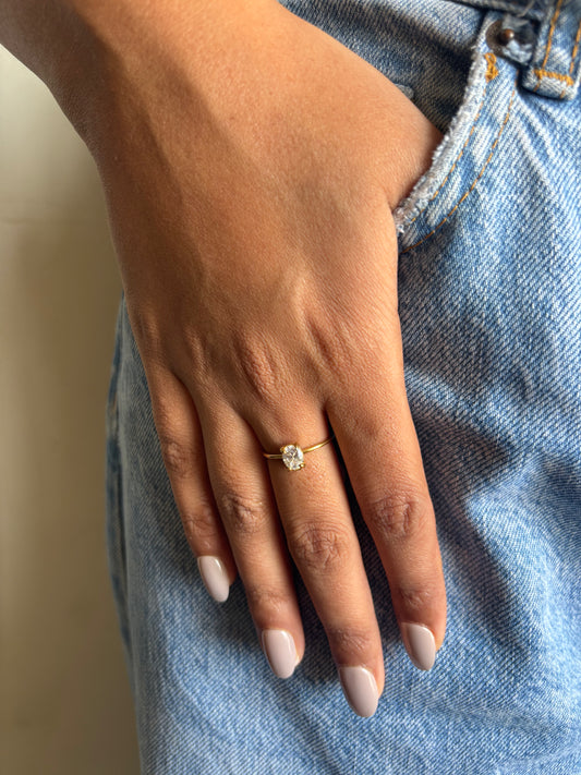 Oval Solitaire Ring