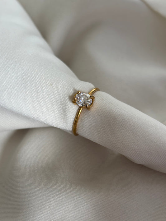 Oval Solitaire Ring