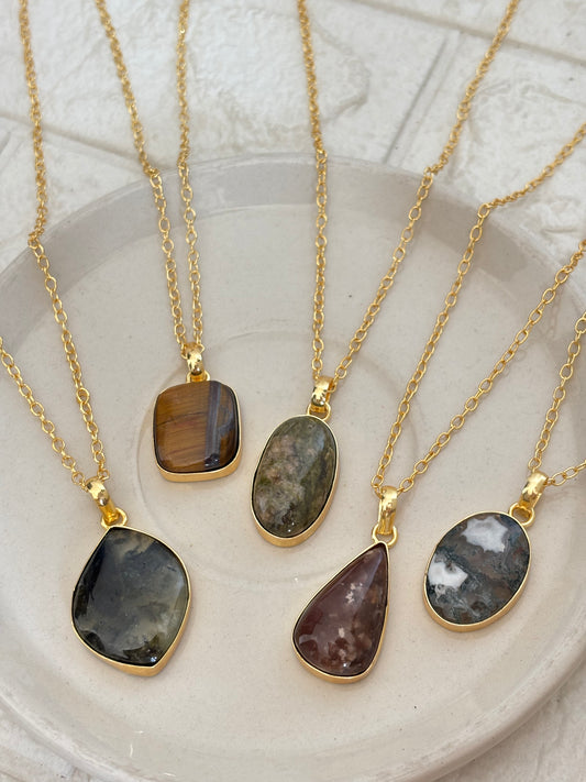 Earthy Natural Stone Pendant