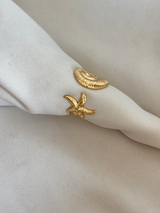 Star-Snail Adjustable Ring