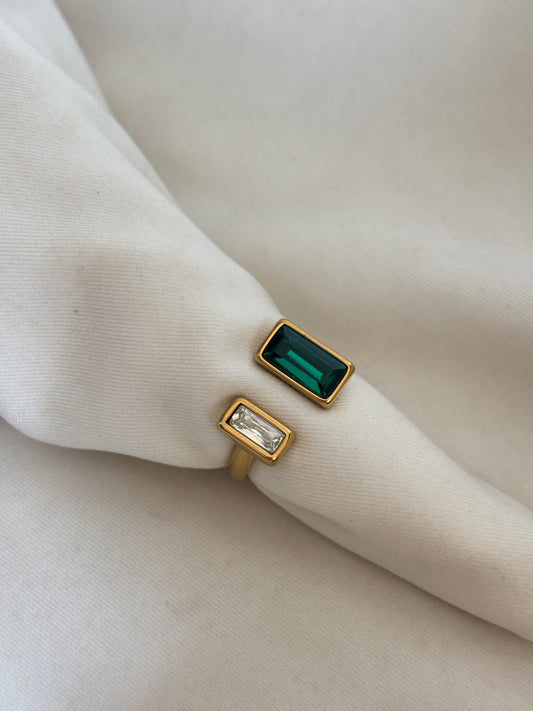 Meraki Emerald Adjustable Ring