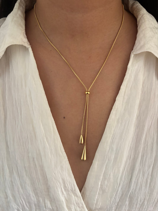 Bottega Pull Drop Necklace