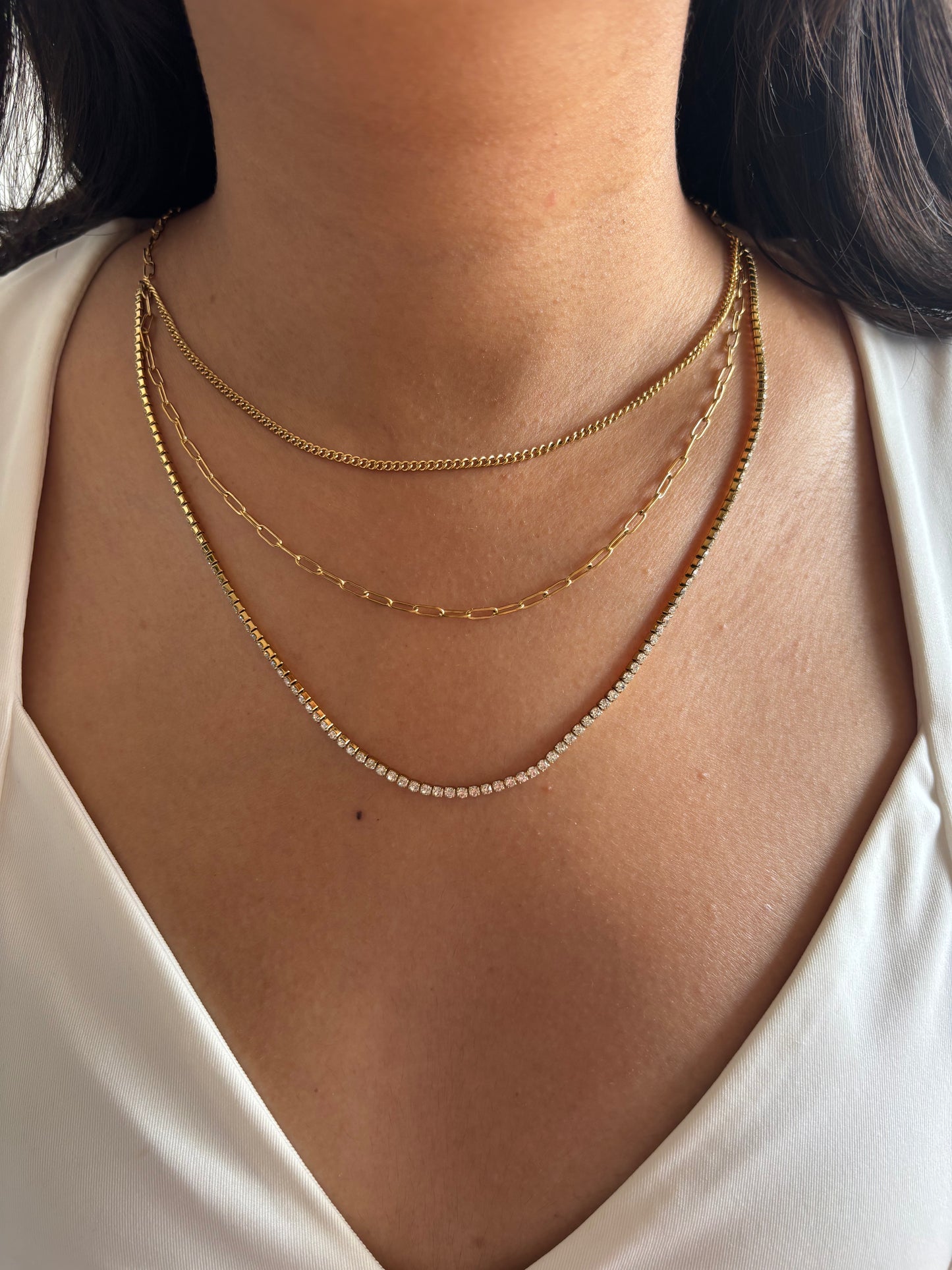 Cubic Tennis Layered Necklace