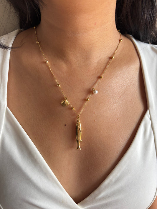 Mackerel Charm Necklace
