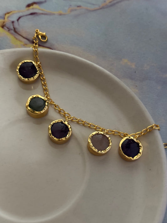 Lora Multi-color Natural Stone Bracelet