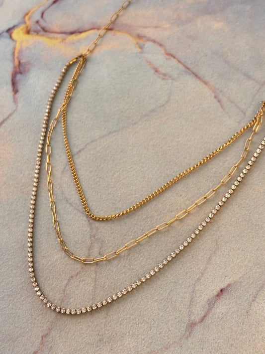 Cubic Tennis Layered Necklace