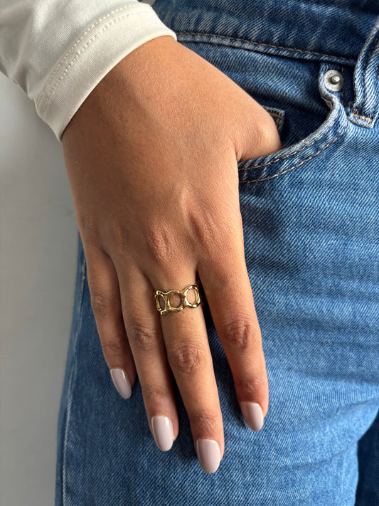 Honey Comb Adjustable Ring