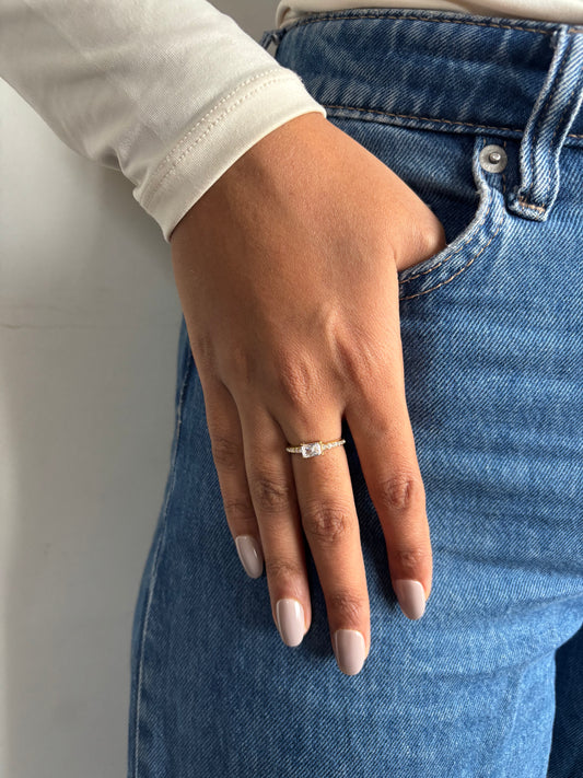 Meraki Solitaire Ring-Size 6 to 7