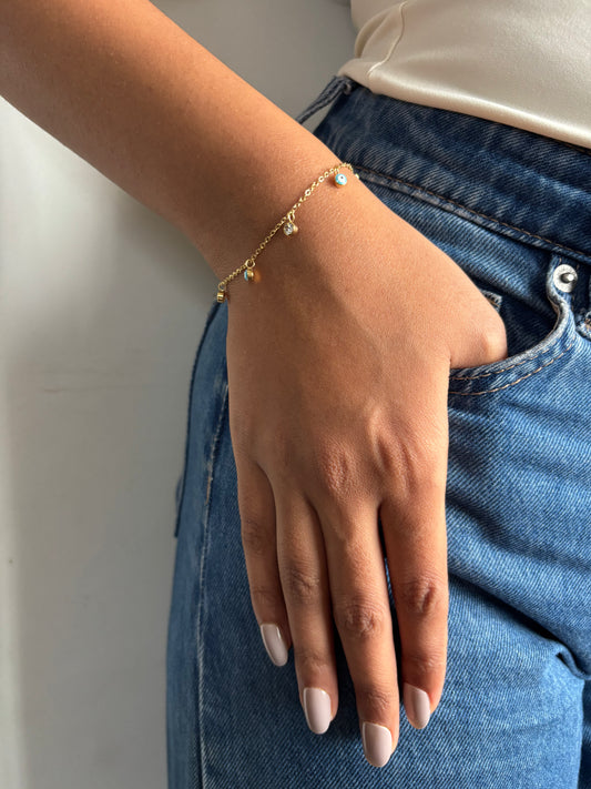 Evil Eye Studded Bracelet