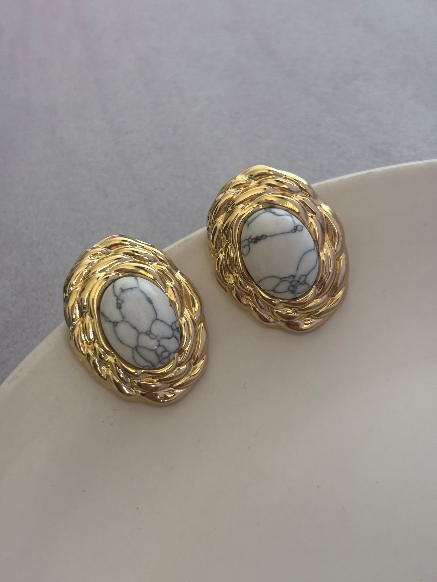 Vintage Marble Earring