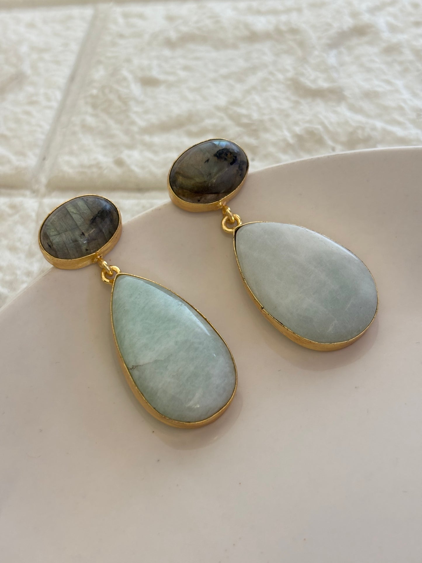 Melange Natural Stone Earrings
